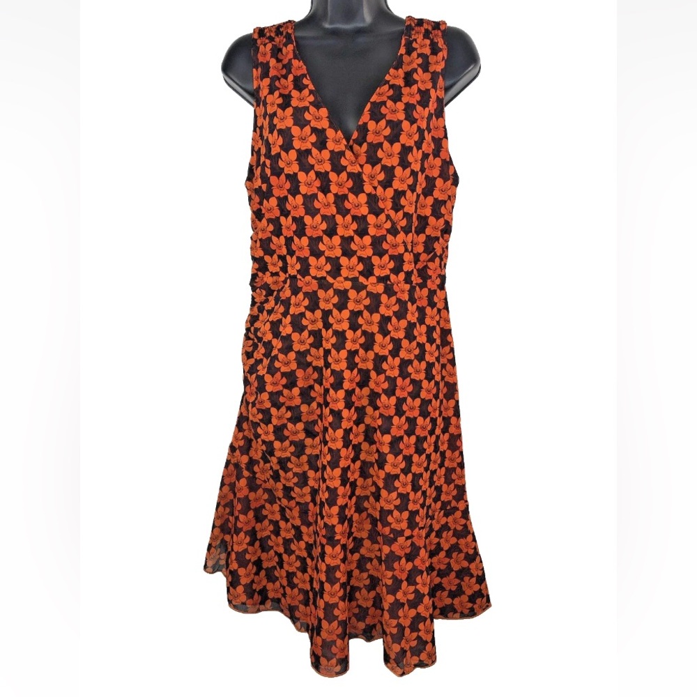 Cabi Sleeveless Reversible Surplice Neckline Flip Dress